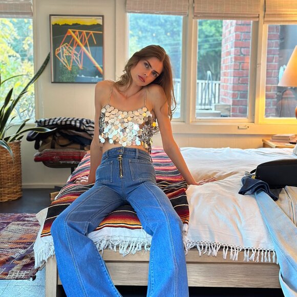 Stoned Immaculate Bardot high waisted bells size 26 - Picture 2 of 9